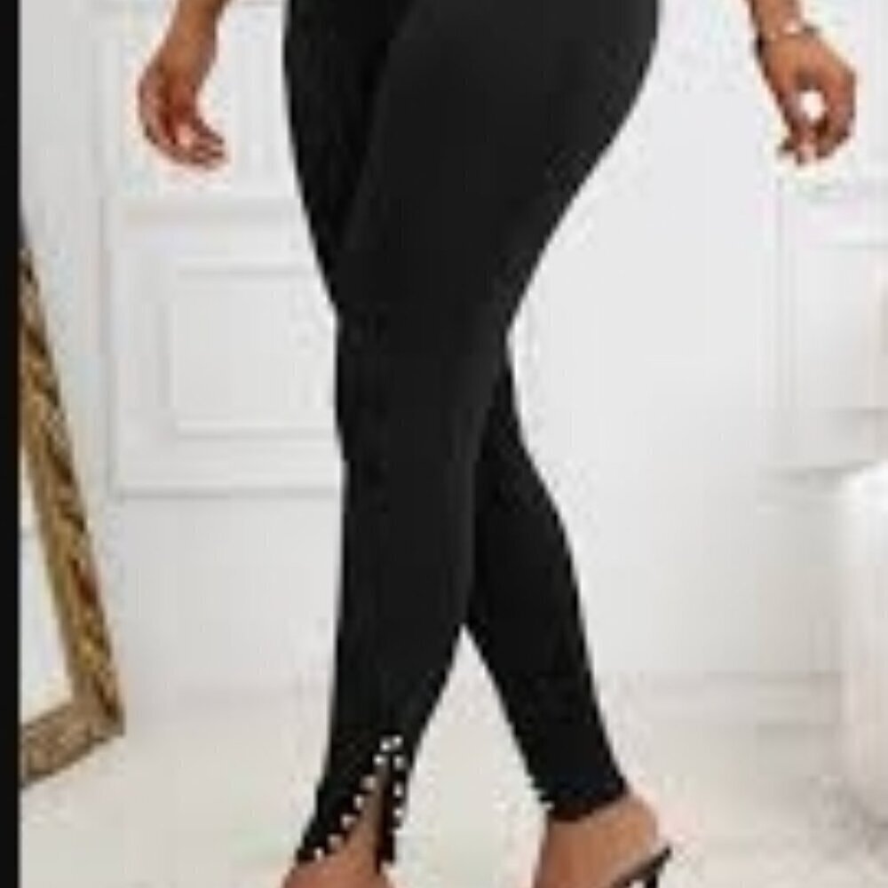Women's CBR High Waisted Pearl Embellished Leggings